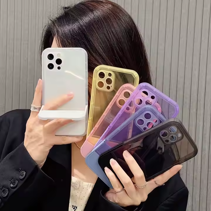 Stylish Shockproof Case with Back Stand for iPhone 15 14 13 12 11 8 7 X XR XS SE