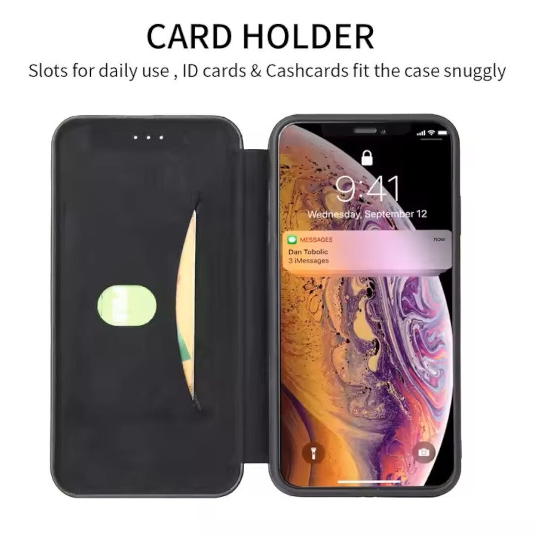 Luxury leather wallet flip case with card holder for Samsung S23 22 21 20 10 9 8