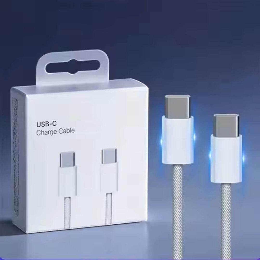 GENUINE Charger cable braided Type C to Type C For iPhone 15 16 Plus Pro Max