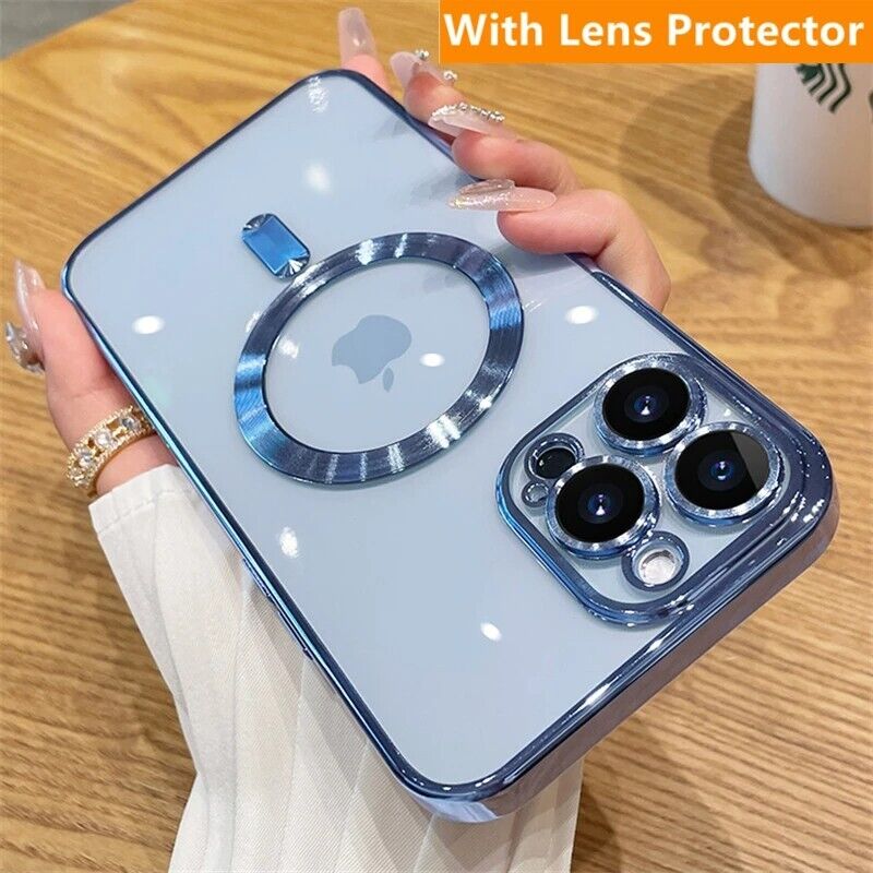 Clear MagSafe Magnetic Case for Apple iPhone 16e 15 14 13 12 11 8 7 Pro Plus Max