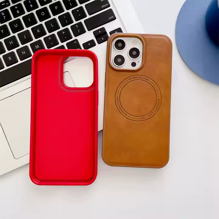 Leather Shockproof Magsafe Magnetic case for iPhone 16, 16 Pro 16 Pro Max & Plus