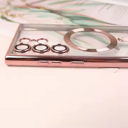 Clear Magnetic Case for Samsung Galaxy S25 S24 S23 A15 A135 A55 Plus Ultra FE