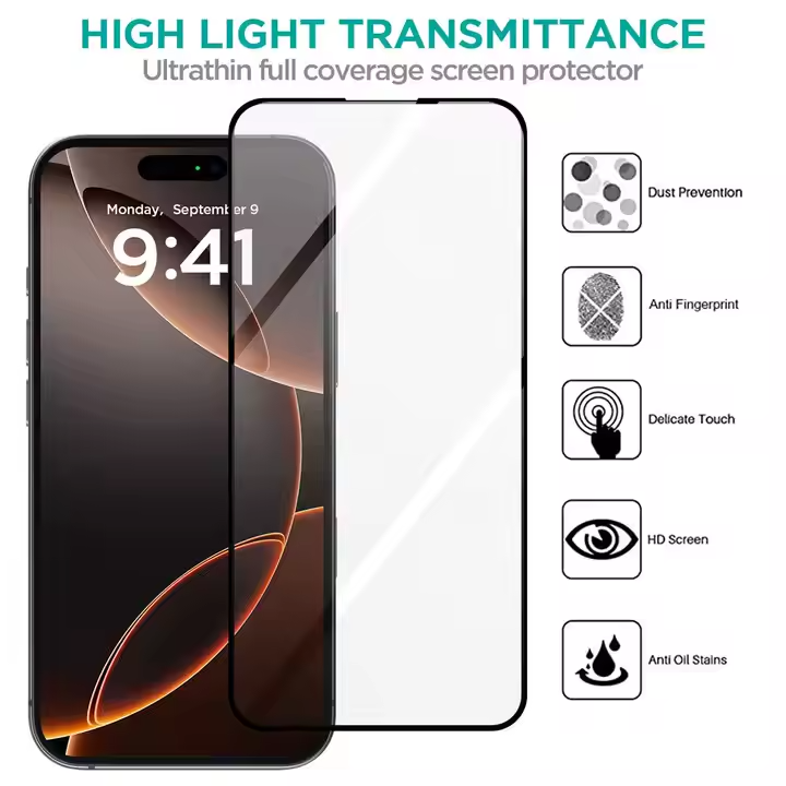 [2x] Tempered Glass Screen Protector for iPhone 16 15 14 13 12 11 X XR XS SE 8 7