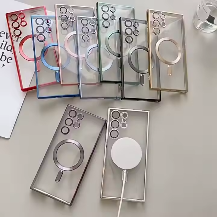 Clear Magnetic Case for Samsung Galaxy S25 S24 S23 A15 A135 A55 Plus Ultra FE