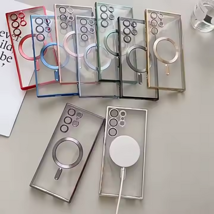 Clear Magnetic Case for Samsung Galaxy S25 S24 S23 A15 A135 A55 Plus Ultra FE