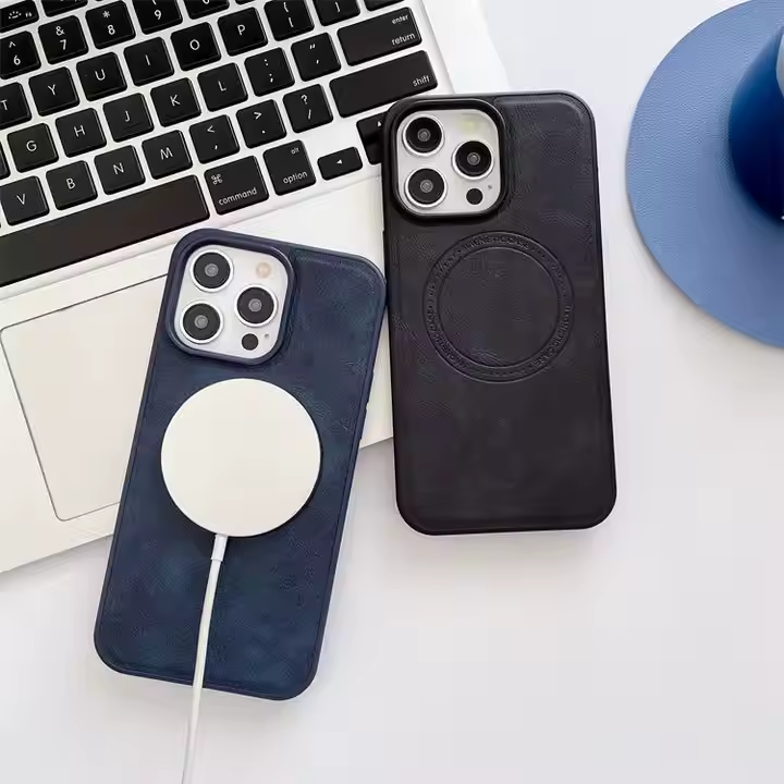 Leather Shockproof Magsafe Magnetic case for iPhone 16, 16 Pro 16 Pro Max & Plus